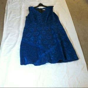 Plus Size Royal/Navy Blue Lace Calvin Klein Dress